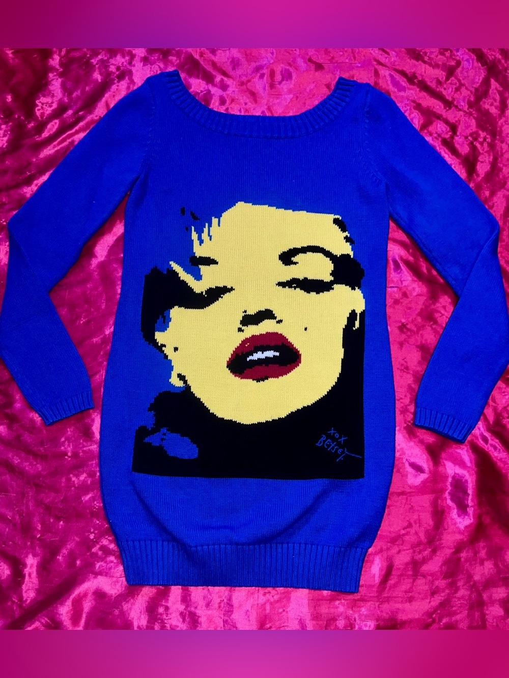 Betsey Johnson Rare Marilyn Tunic Sweater M